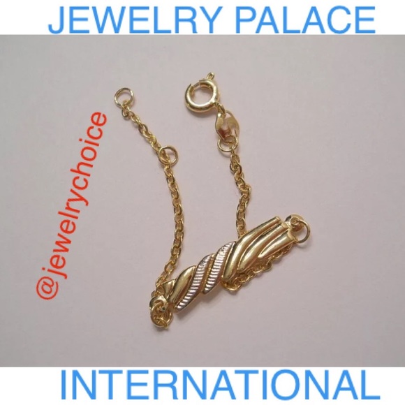 🆕14K Gold Filled Children Curb Link Designed ID Style 2 Tone Bracelet. - Picture 10 of 11